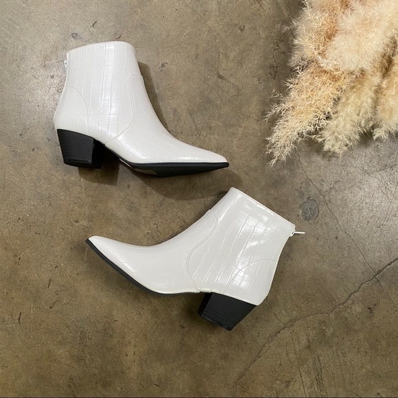 COPY - Faux Croc Ankle Booties - Picture 3 of 8